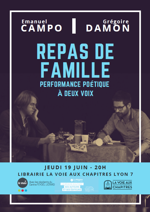 INVITATION : Repas de famille – Une performance poétique à deux voix